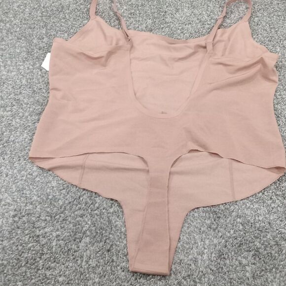 Skims Sheer Sculpt Square Neck Low Back Thong Bodysuit color sienna size 4X NWT - Picture 4 of 5